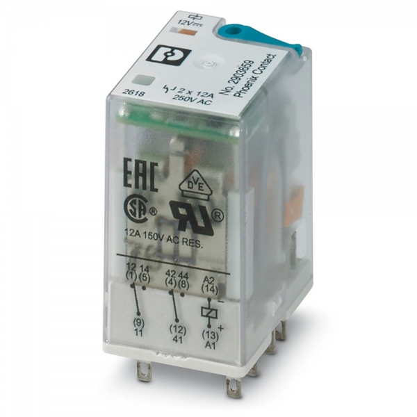 피닉스컨택트 REL-IR2/LDP- 12DC/2X21 전원 접점 산업용 릴레이 2903659