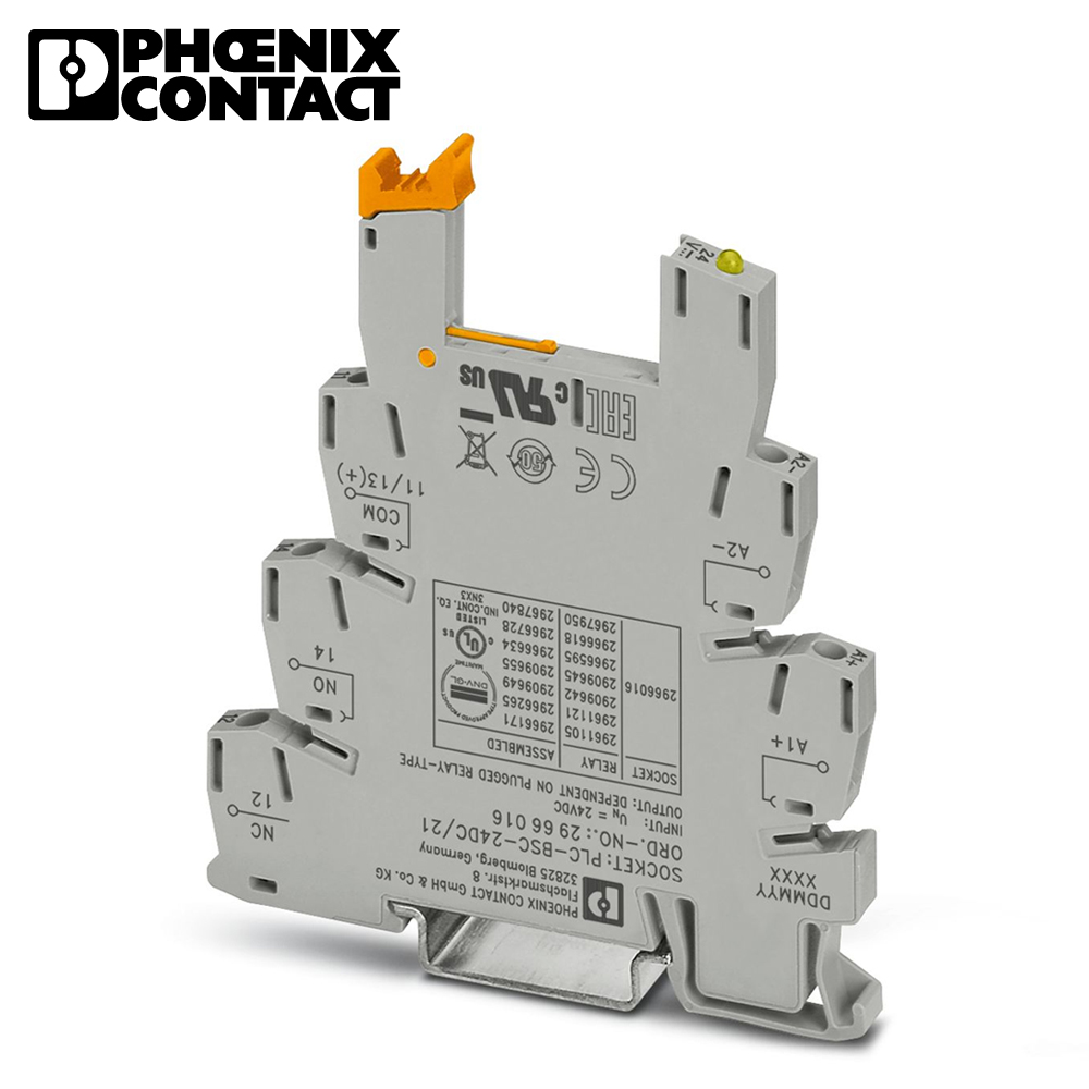 피닉스컨택트 PLC-BSC- 24DC/21 DIN 레일용 릴레이 소켓 2966016