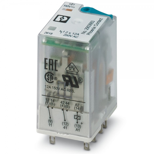 피닉스컨택트 REL-IR2/LDP-110DC/2X21 단일 릴레이 2903663