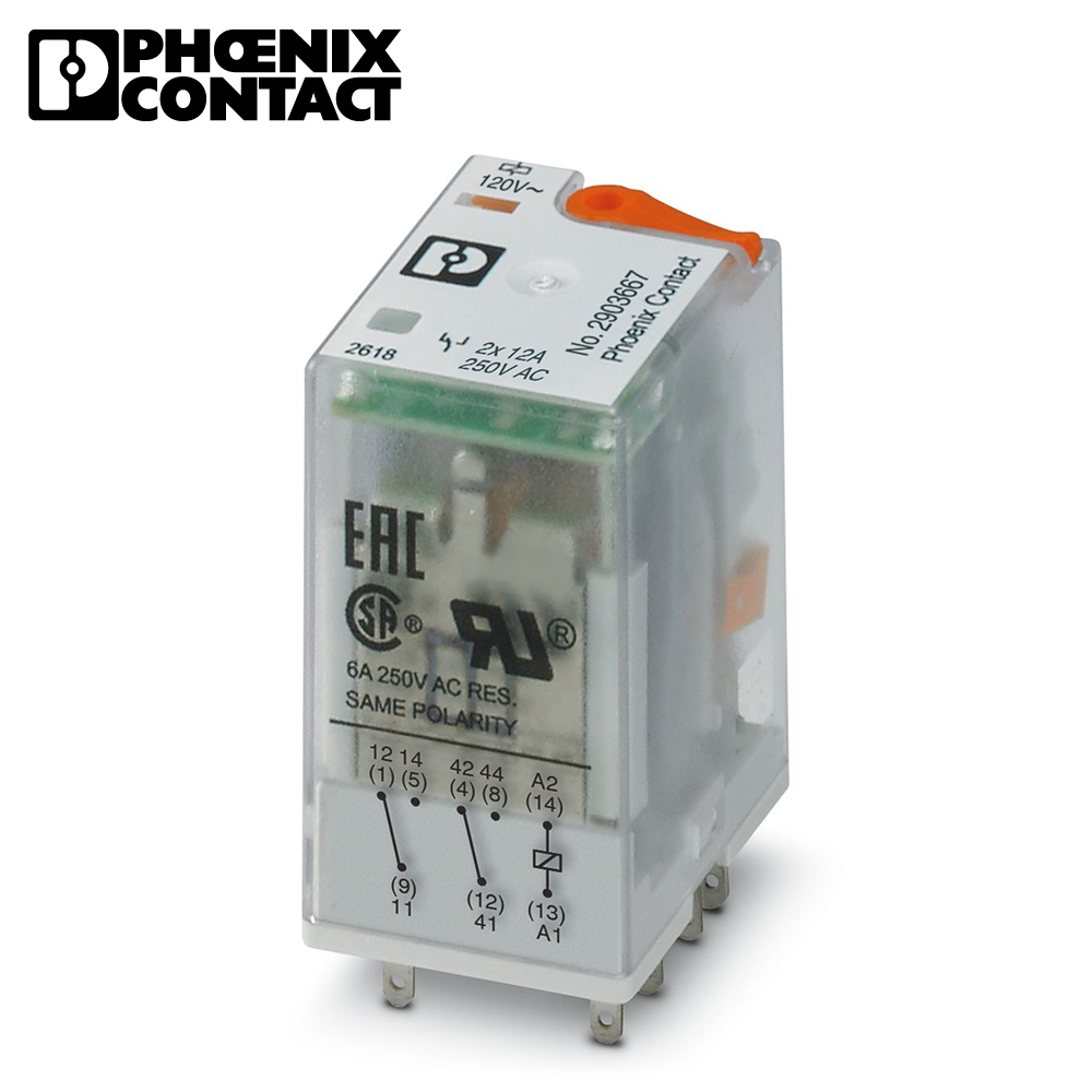 피닉스컨택트 REL-IR2/L-120AC/2X21 단일 릴레이 2903667