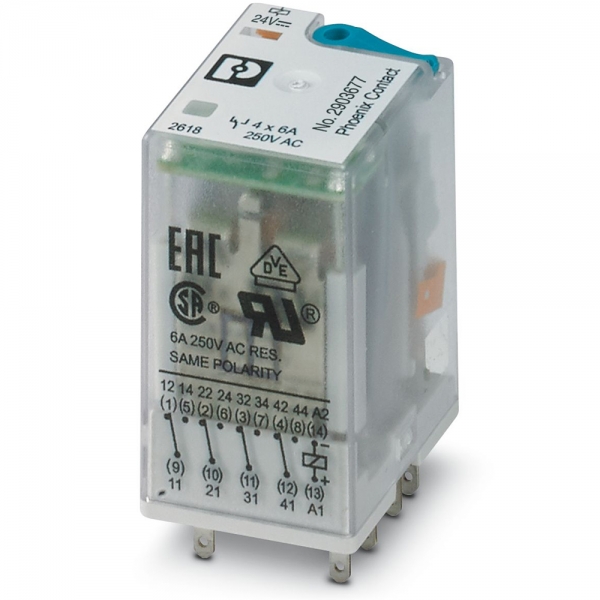 피닉스컨택트 REL-IR4/LDP- 24DC/4X21 단일 릴레이 2903677