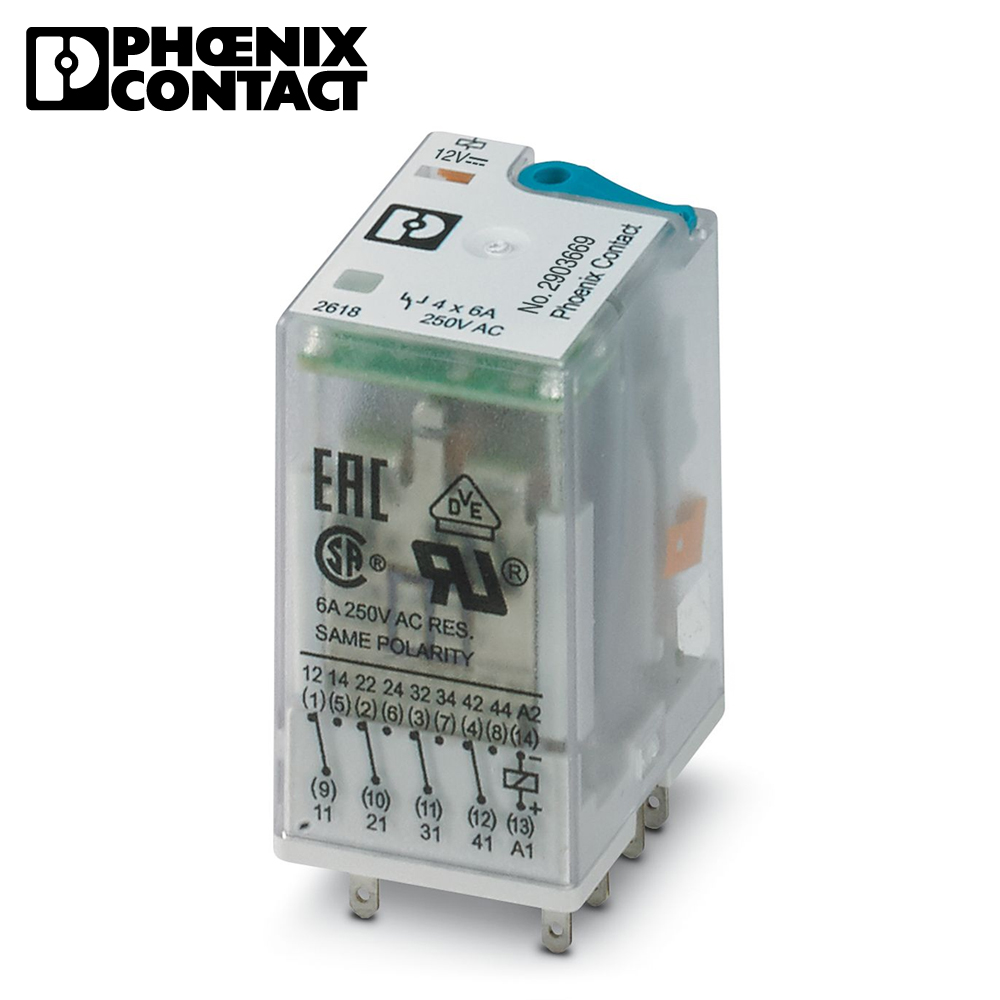 피닉스컨택트 REL-IR4/LDP- 12DC/4X21AU 단일 릴레이 2903669