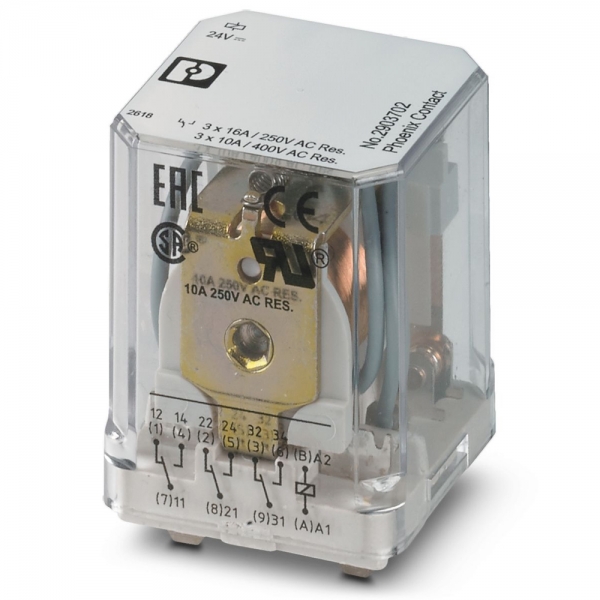 피닉스컨택트 REL-PR3- 24DC/3X21 단일 릴레이 2903702