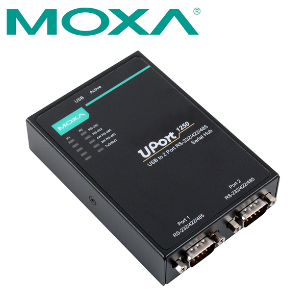 MOXA USB2.0 to 2포트 RS232/422/485 시리얼 컨버터 UPort 1250