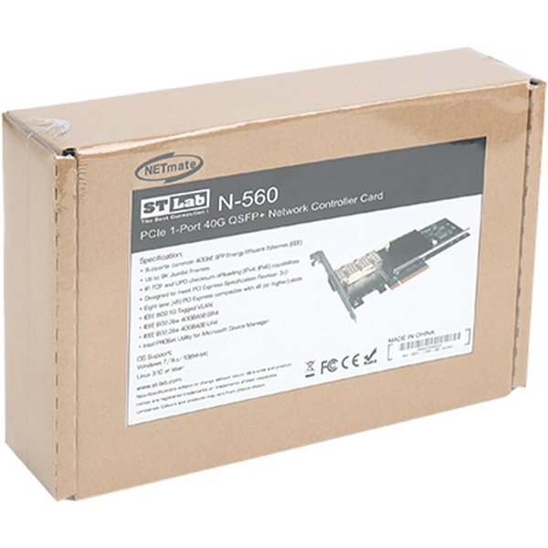 강원전자 넷메이트 N-560 PCI Express 싱글 40GbE QSFP+ 랜카드(Intel XL710 칩셋)(모듈 미포함) N-560(Intel XL710)