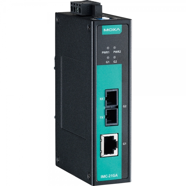 MOXA 산업용 기가비트 이더넷 광 컨버터(SC/싱글/10Km/1310nm) IMC-21GA-LX-SC-T