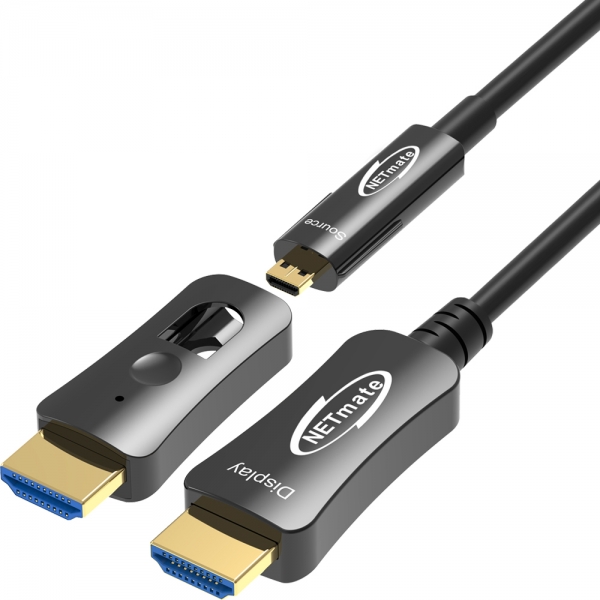 강원전자 넷메이트 HDMI2.0 Hybrid AOC 배관용 케이블 70m (블랙) NM-HAC70D