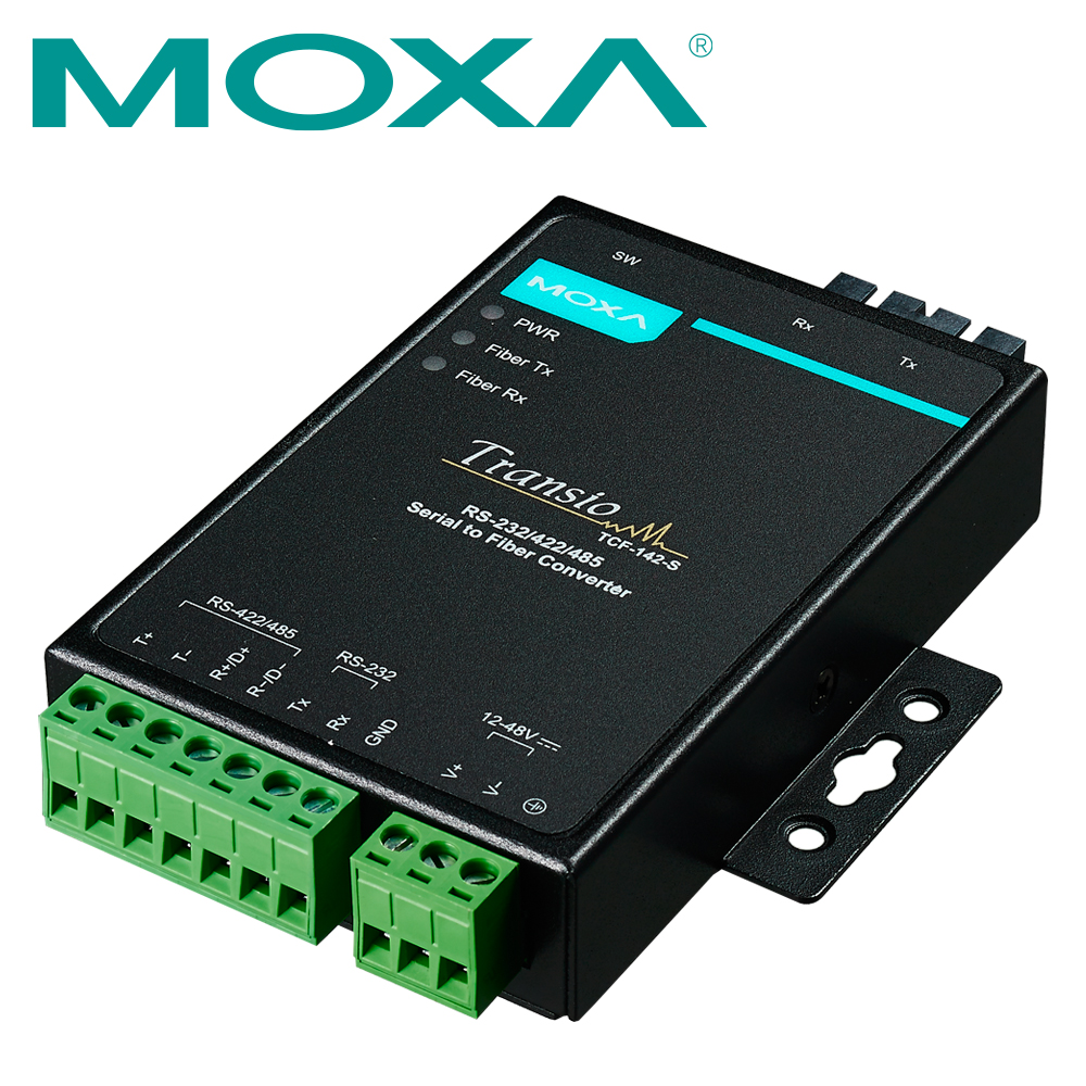 MOXA RS232/422/485 시리얼 광 컨버터(SC/싱글/40Km) TCF-142-S-SC