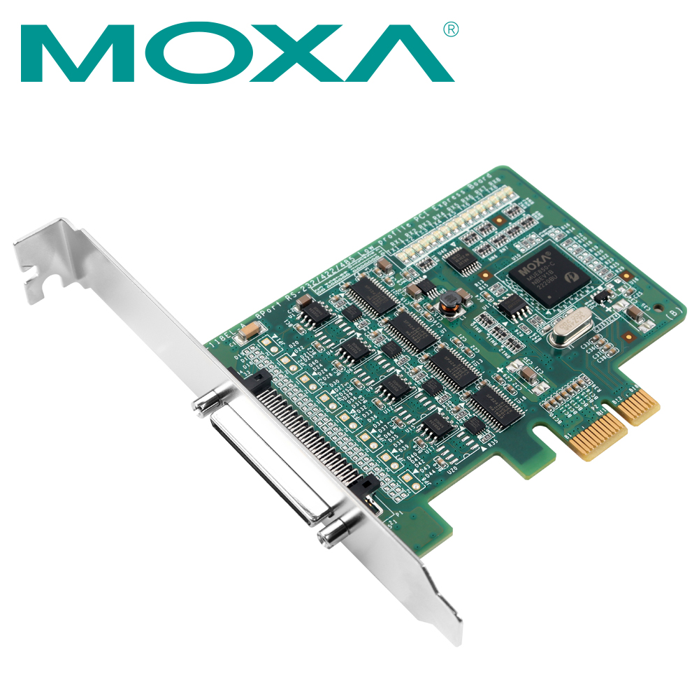 MOXA PCI Express 8포트 RS232/422/485 시리얼카드(슬림PC겸용/케이블 별매) CP-118EL-A