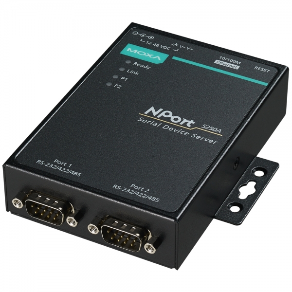 MOXA 2포트 RS232/422/485 디바이스 서버 NPort 5250A