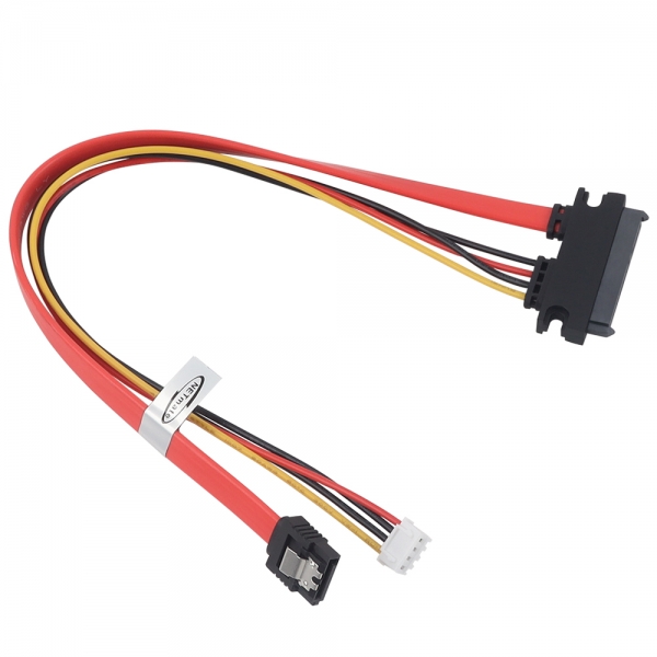 강원전자 넷메이트 SATA 22핀 / SATA + XH2.54 미니 4핀 케이블 0.3m NM-SAT09