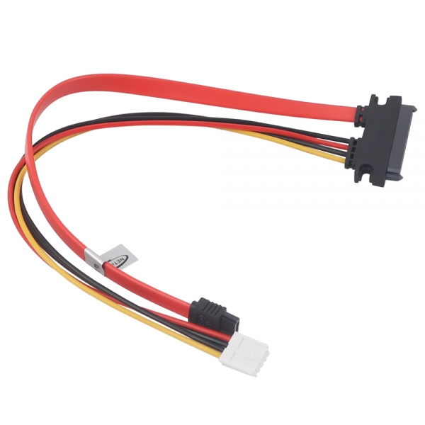 강원전자 넷메이트 SATA 22핀 / SATA + ITX 미니 4핀 케이블 0.3m NM-SAT13