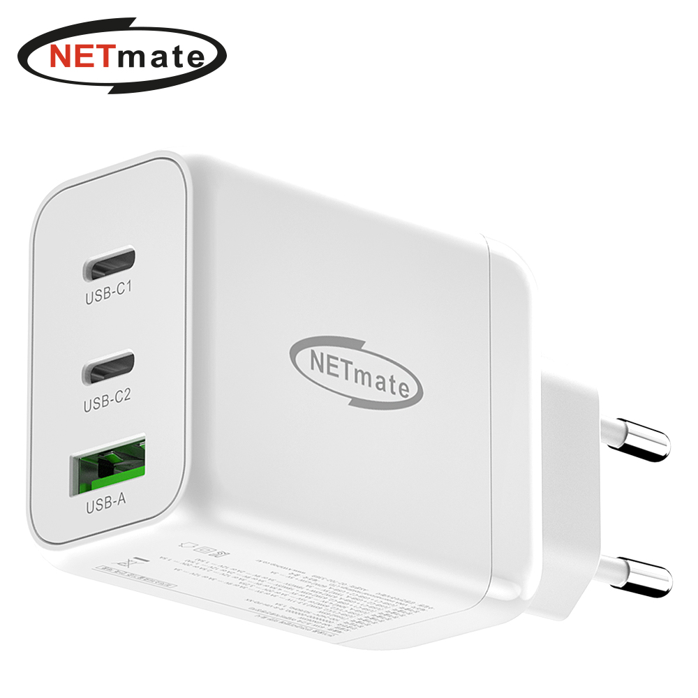 강원전자 넷메이트 USB PD 65W GaN 초고속 멀티 충전기 NM-GN065W