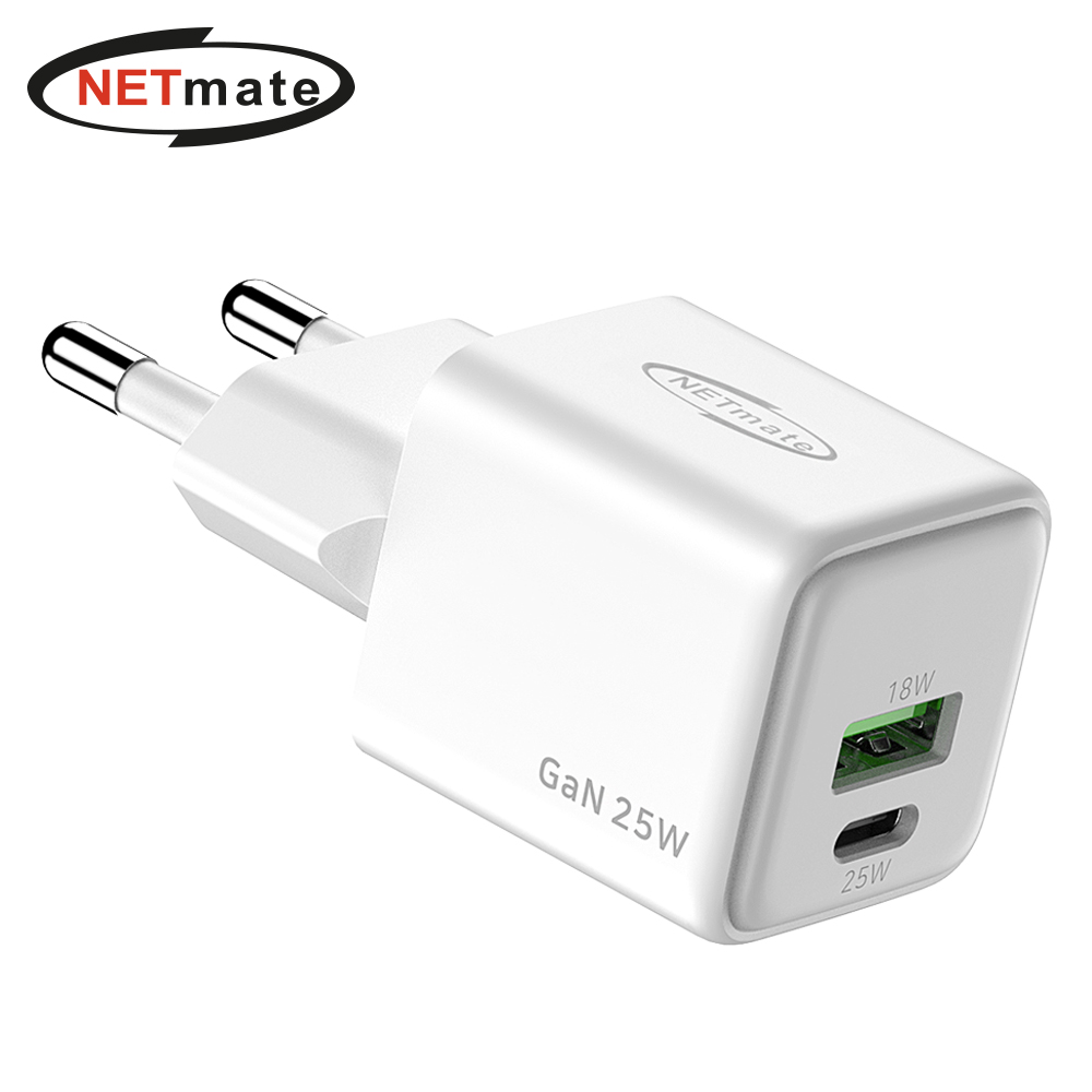 강원전자 넷메이트 USB PD 25W GaN 초고속 멀티 충전기 NM-GN025W