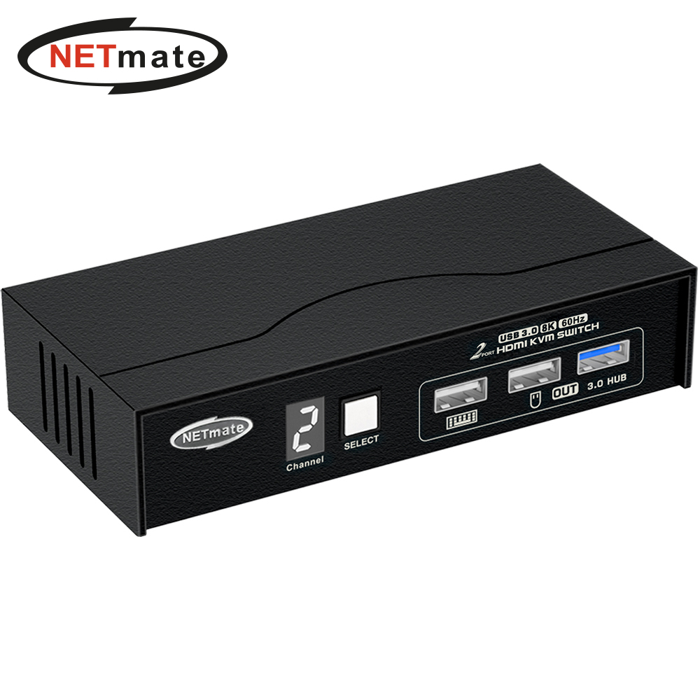 강원전자 넷메이트 8K 60Hz HDMI KVM 2:1 스위치(USB) NM-HK8602P