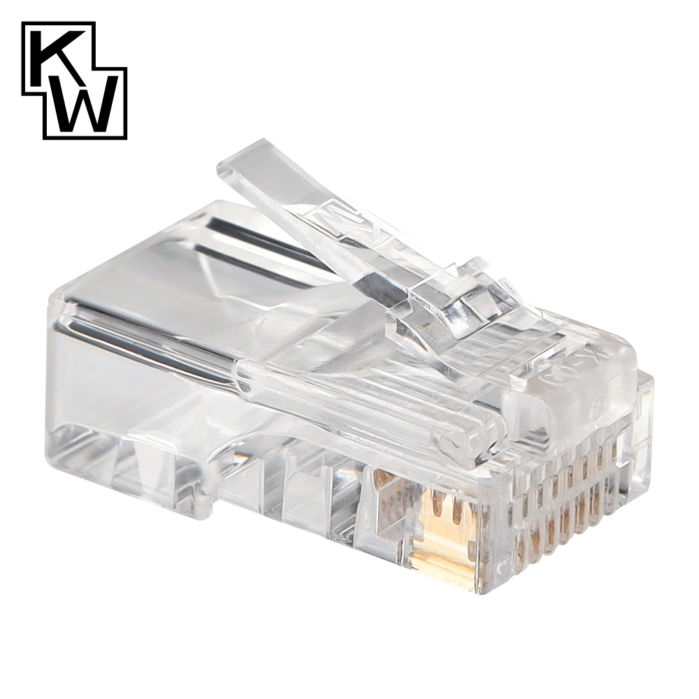 강원전자 KW CAT.5E UTP 50u 금도금 고급 RJ-45 플러그(100개) KW-C5P