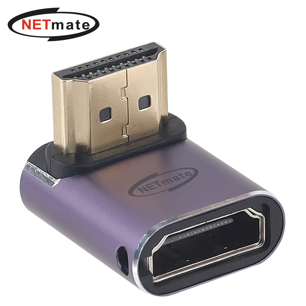 강원전자 넷메이트 HDMI 2.1 M/F 아래쪽 꺾임 젠더 NM-HG2104
