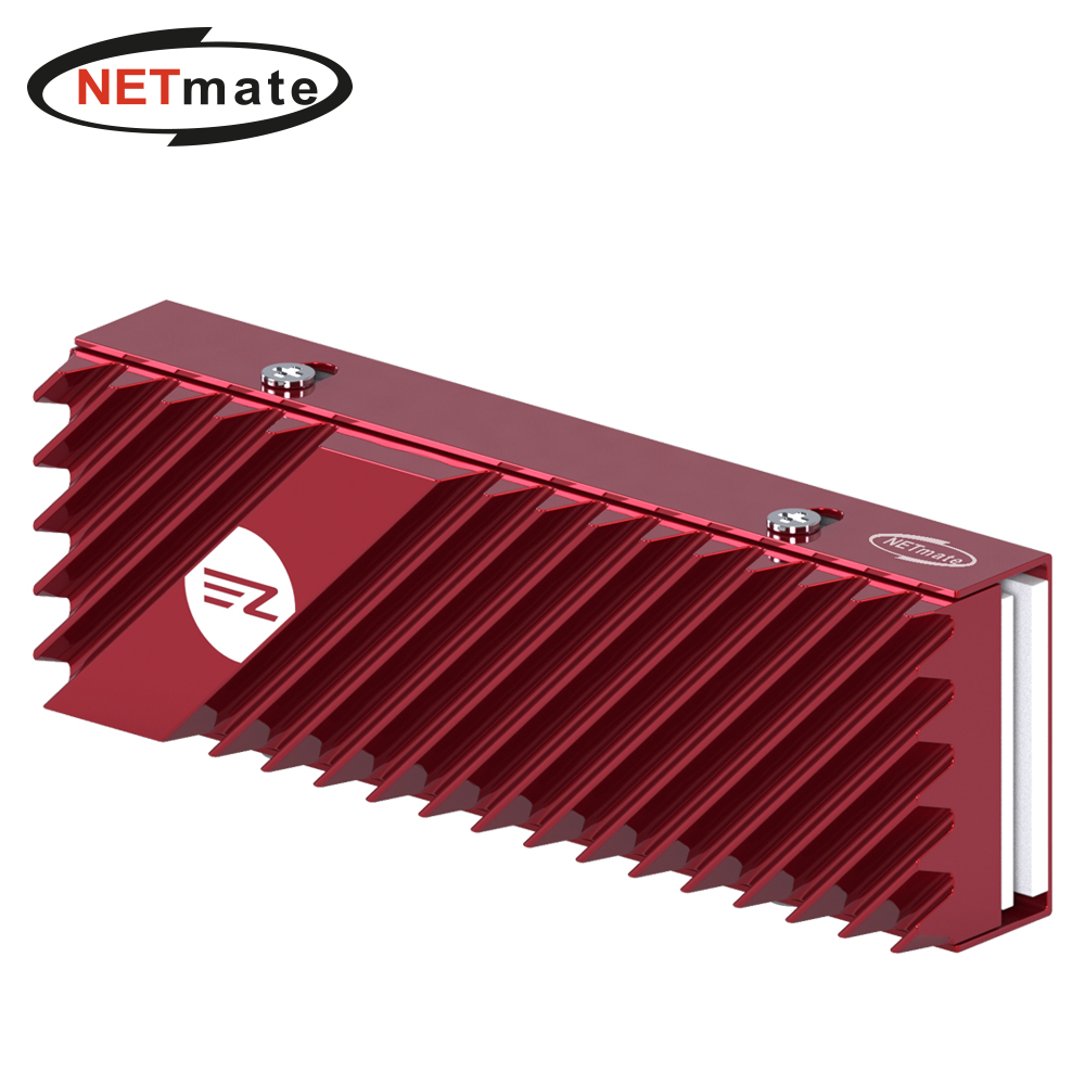 강원전자 넷메이트 M.2 SSD 알루미늄 방열판 (레드) [EZDIY-FAB] NM-DPI0759
