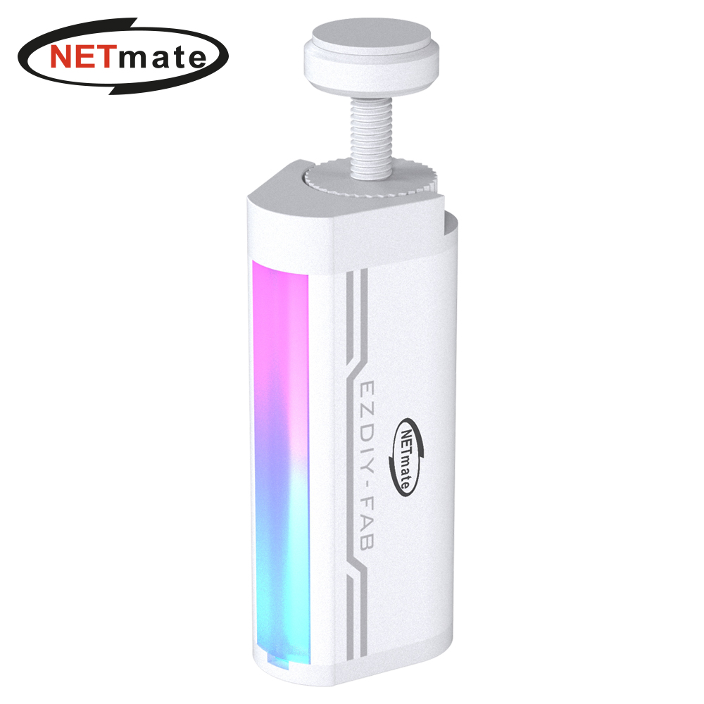강원전자 넷메이트 ARGB 알루미늄 그래픽카드 지지대 (화이트) [EZDIY-FAB] NM-DPI1712