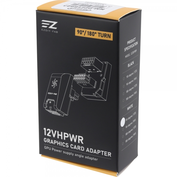 강원전자 넷메이트 450W 12VHPWR 변환 어댑터 (화이트/STD 90도) [EZDIY-FAB] NM-DPI18923