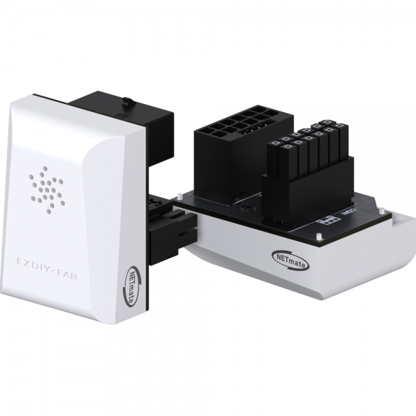 강원전자 넷메이트 450W 12VHPWR 변환 어댑터 (화이트/RVS 180도) [EZDIY-FAB] NM-DPI18921