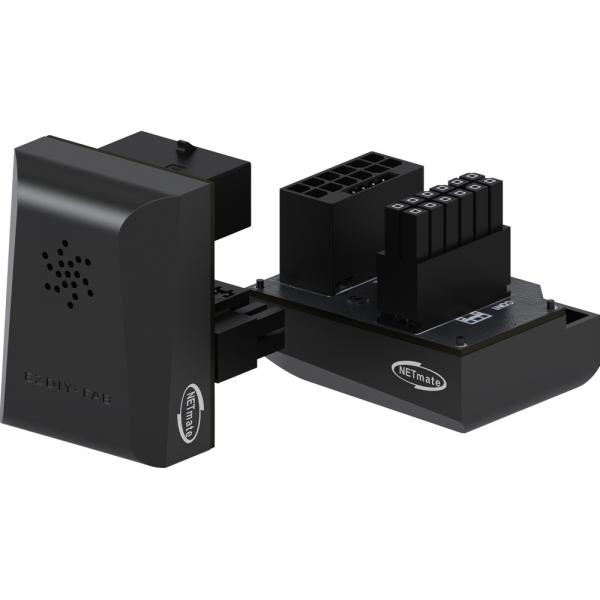 강원전자 넷메이트 450W 12VHPWR 변환 어댑터 (블랙/RVS 180도) [EZDIY-FAB] NM-DPI18917