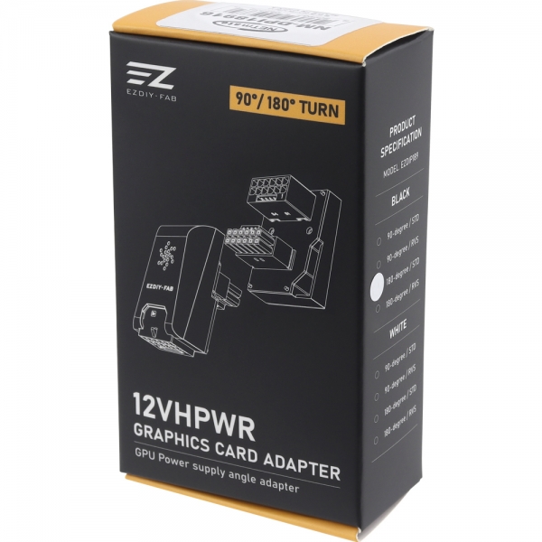 강원전자 넷메이트 450W 12VHPWR 변환 어댑터 (블랙/STD 180도) [EZDIY-FAB] NM-DPI18916