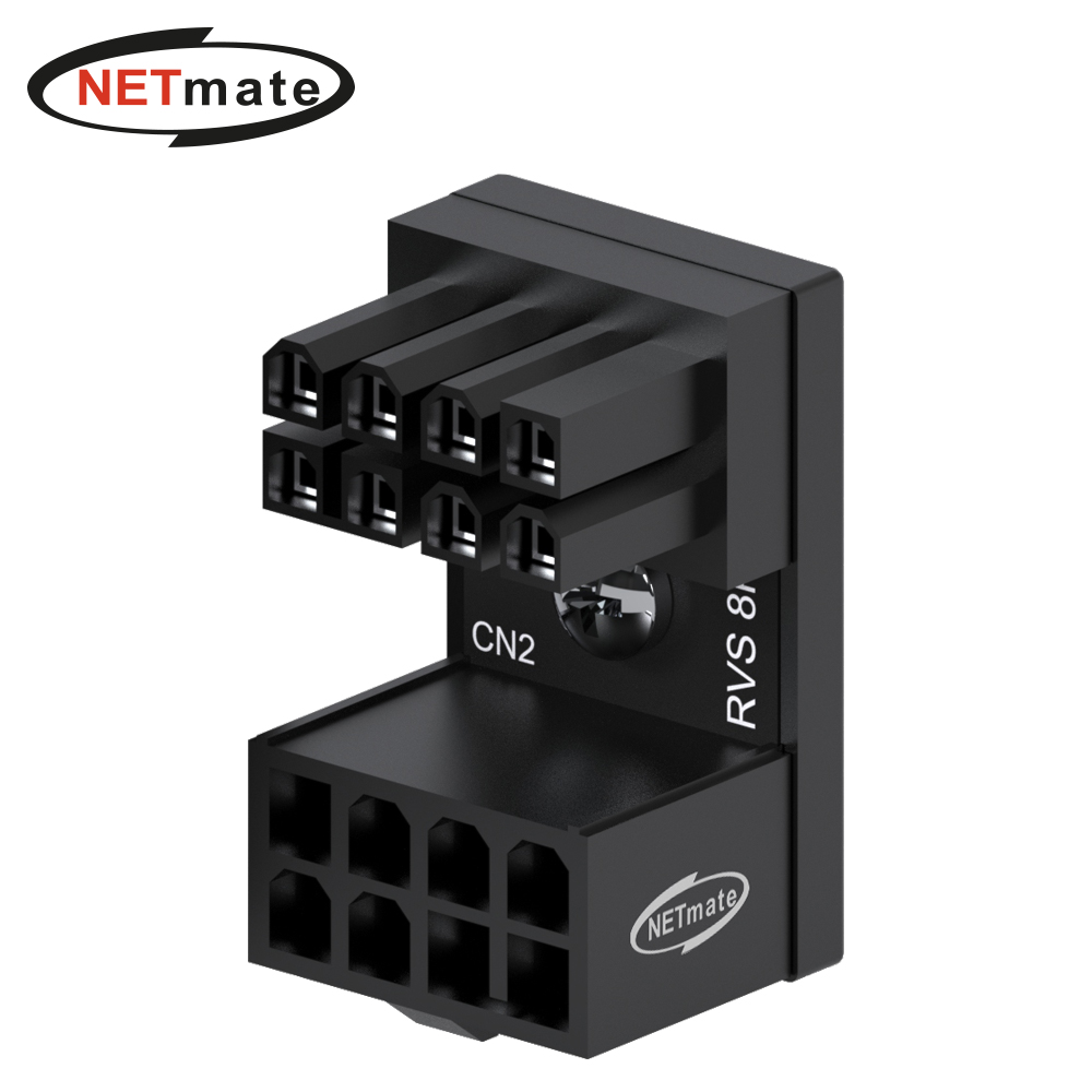 강원전자 넷메이트 PCI-E 8핀 변환 어댑터 (블랙/RVS 180도) [EZDIY-FAB] NM-DPI1618