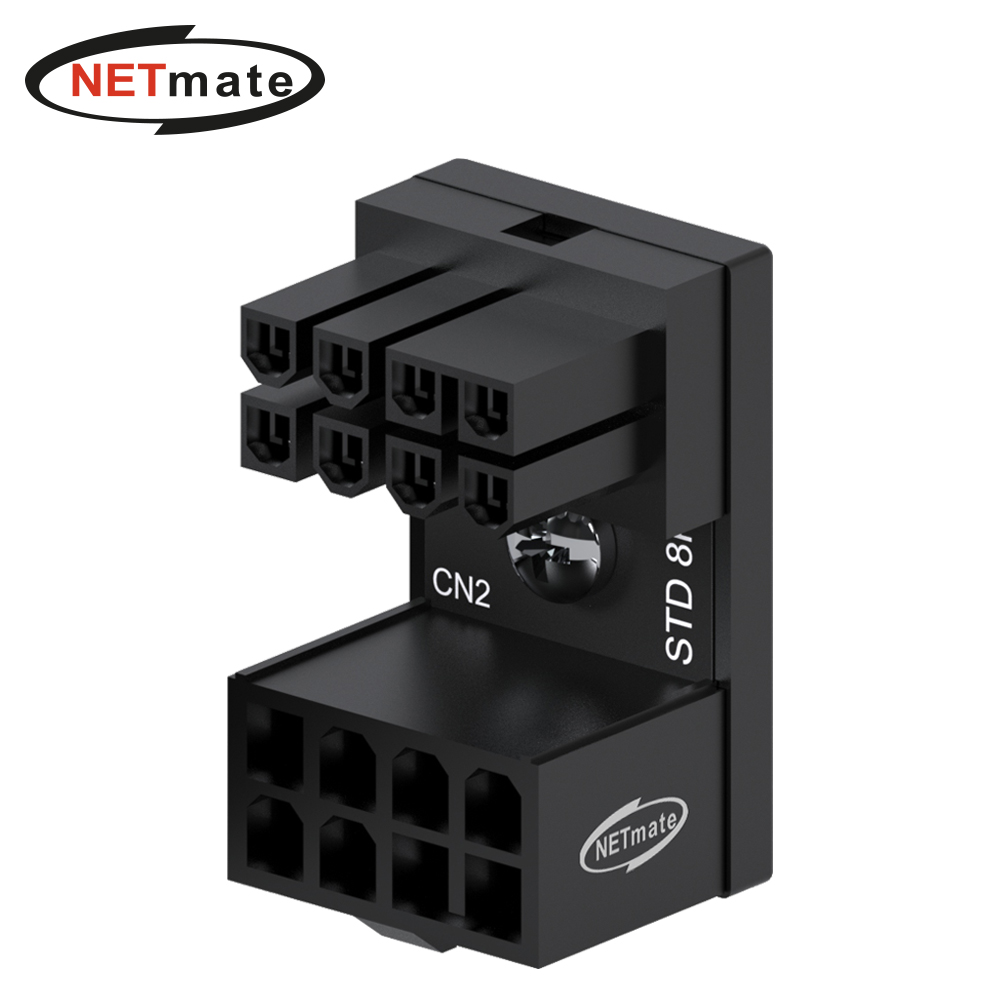 강원전자 넷메이트 PCI-E 8핀 변환 어댑터 (블랙/STD 180도) [EZDIY-FAB] NM-DPI1617