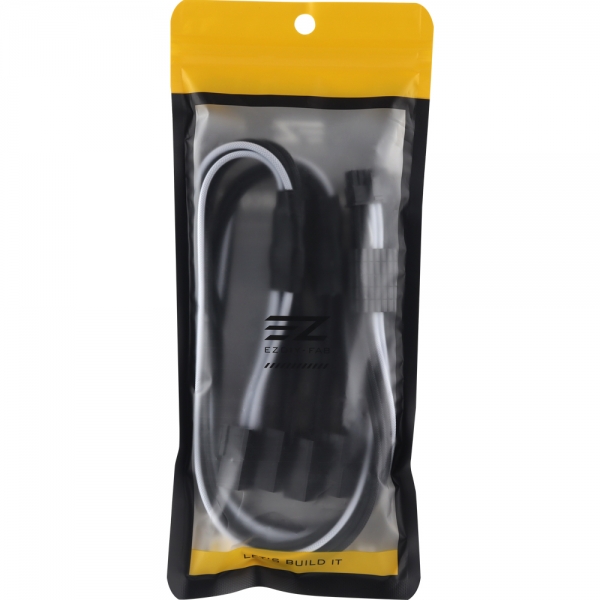 강원전자 넷메이트 12VHPWR to PCI-E 8핀x4 변환 슬리빙 케이블 0.45m (블랙/화이트) [EZDIY-FAB] NM-DPR1855