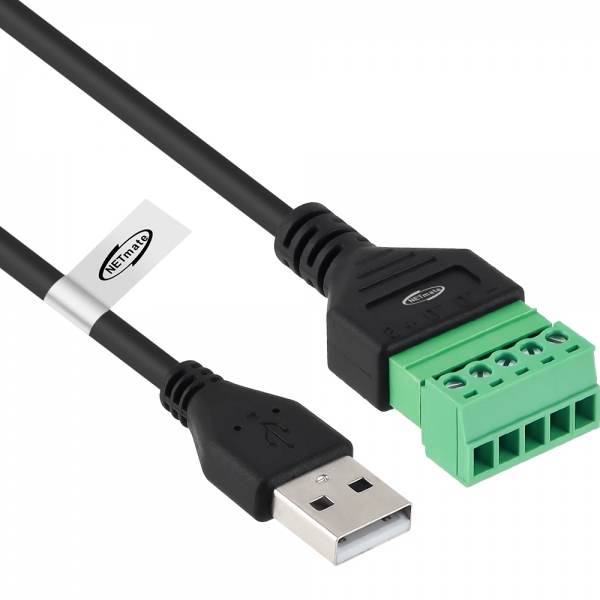 강원전자 넷메이트 USB2.0 AM / 터미널 블록 케이블 1m NM-TG08