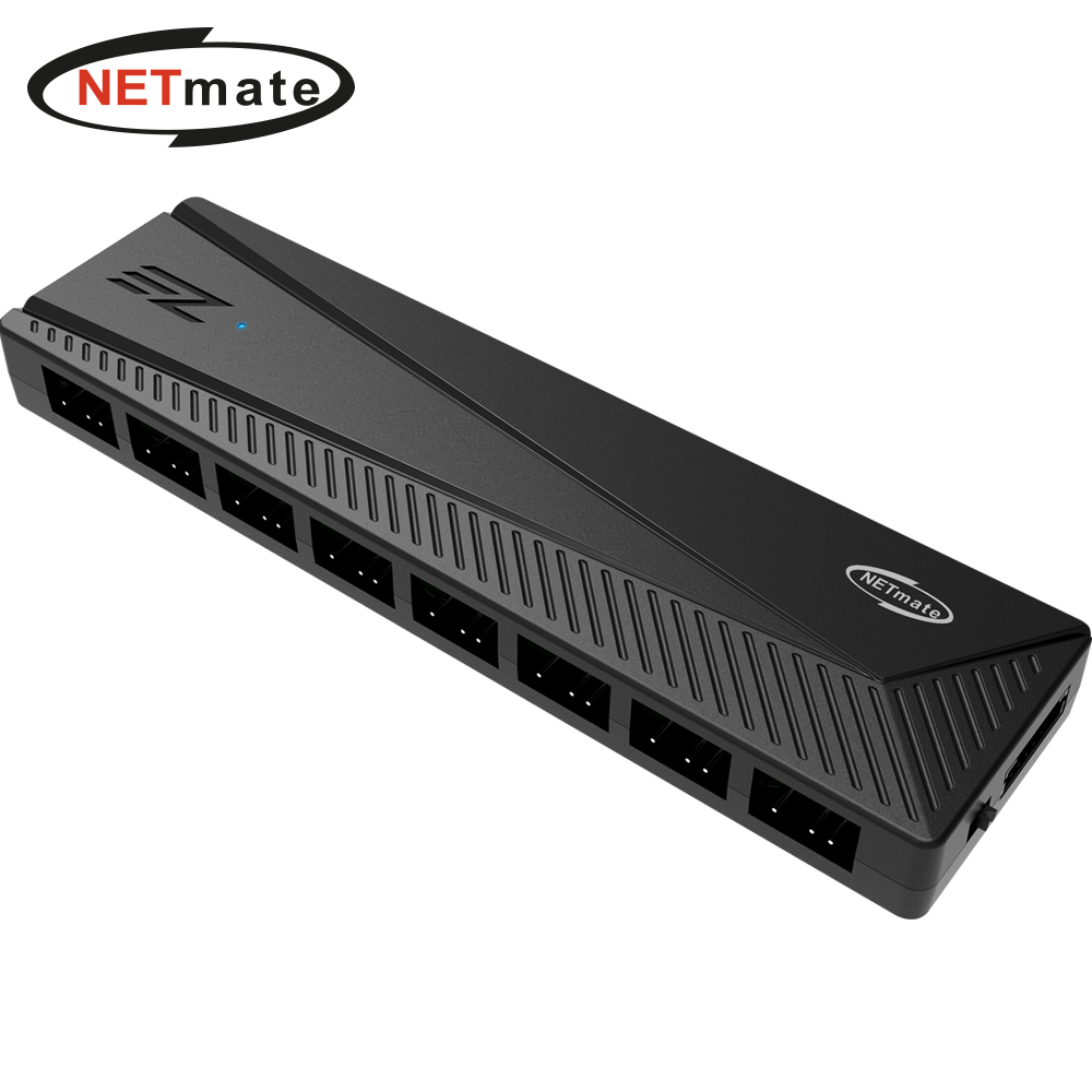 강원전자 넷메이트 ARGB 8포트 & PWM 8포트 팬허브 [EZDIY-FAB] NM-DPC1741