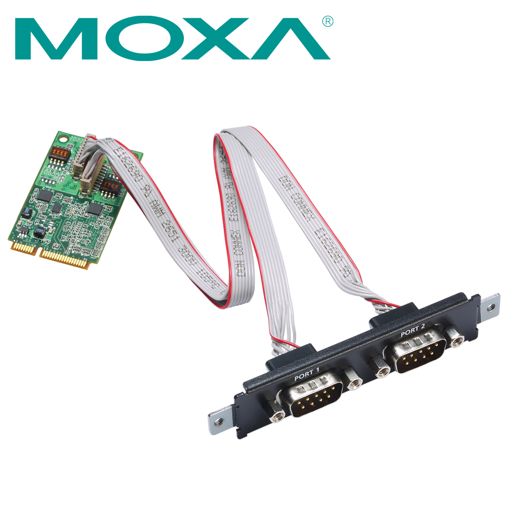MOXA Mini PCI Express 2포트 RS422/485 시리얼카드 CP-132N-T