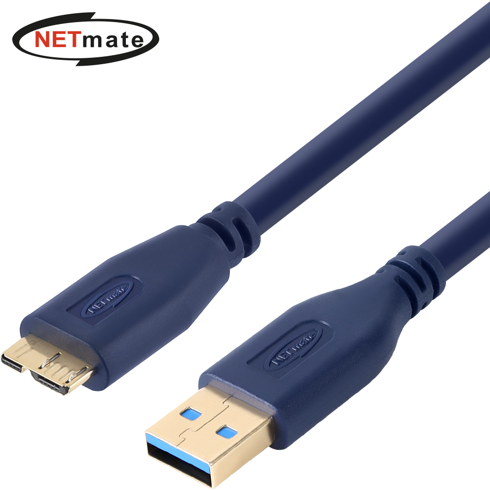 강원전자 넷메이트 USB3.0 AM-MicroB 케이블 2m NM-UM320DB