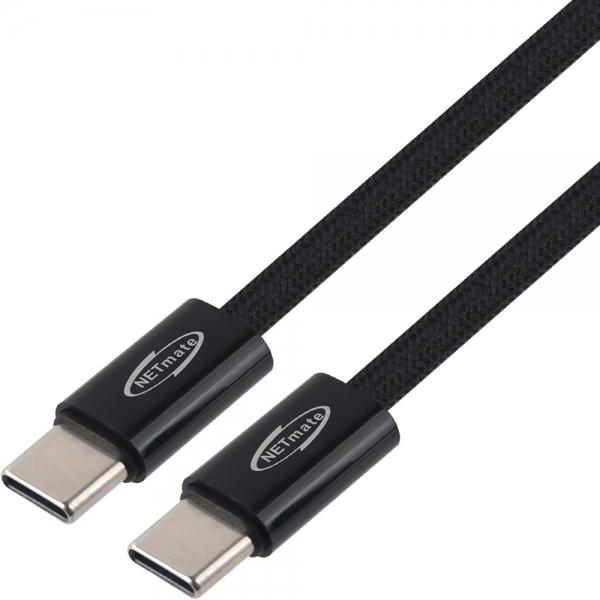 강원전자 넷메이트 USB2.0 마그네틱 C타입 60W 고속충전 케이블 2m (블랙) NM-UCC2602BM