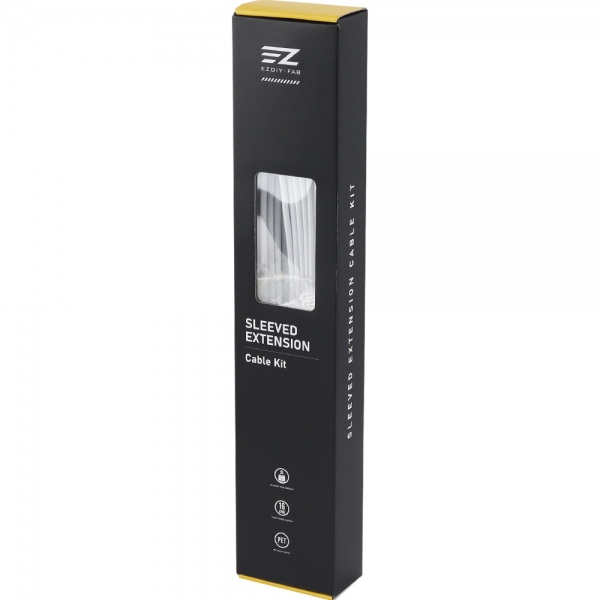 강원전자 넷메이트 PSU 연장 16AWG 슬리빙 케이블 세트 (올화이트 6종) [EZDIY-FAB] NM-DPI2281