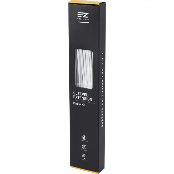 강원전자 넷메이트 PSU 연장 16AWG 슬리빙 케이블 세트 (화이트 4종) [EZDIY-FAB] NM-DPI227