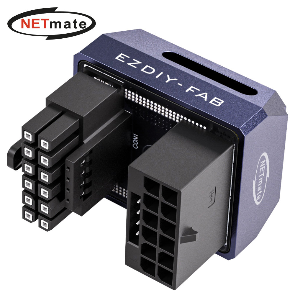 강원전자 넷메이트 600W 12V-2x6 변환 어댑터 (알루미늄 퍼플/RVS 180도) [EZDIY-FAB] NM-DPI18941