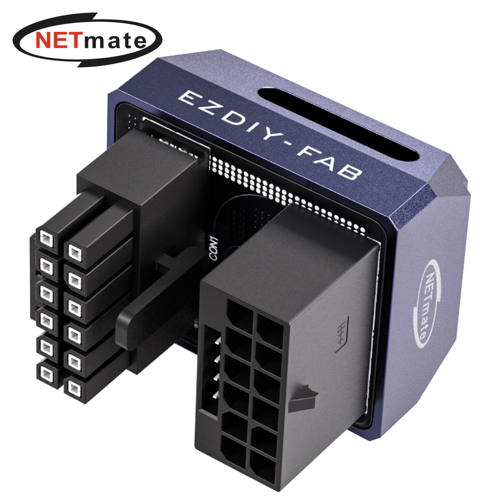 강원전자 넷메이트 600W 12V-2x6 변환 어댑터 (알루미늄 퍼플/STD 180도) [EZDIY-FAB] NM-DPI18940