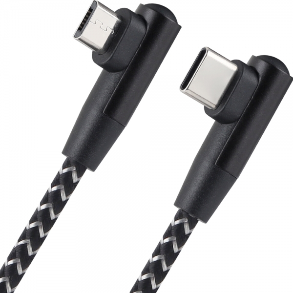 강원전자 넷메이트 USB2.0 CM-Micro 5핀 꺾임 패브릭 케이블 1m NM-UCMB01A