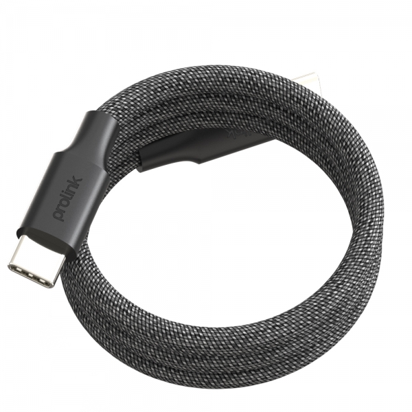프로링크 USB2.0 마그네틱 C타입 240W 고속충전 패브릭 케이블 1.2m PLT493M-0120