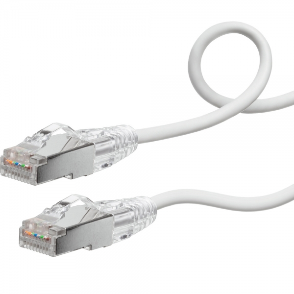 강원전자 산와서플라이 CAT.7 SSTP Flexible Slim 랜 케이블 0.5m (화이트) KB-SL7YS-005W