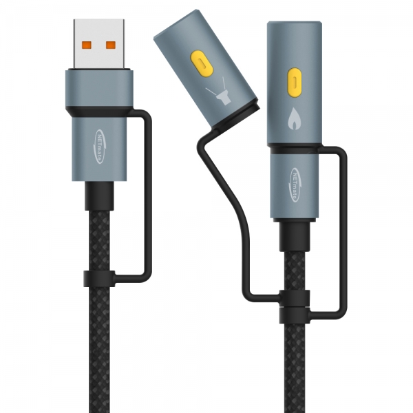 강원전자 넷메이트 라이터 & LED 손전등 캠핑용 USB C타입 케이블 NM-UCLA12