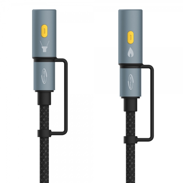 강원전자 넷메이트 라이터 & LED 손전등 캠핑용 USB C타입 케이블 NM-UCLL12