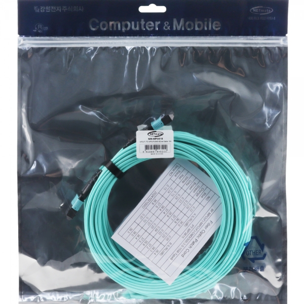 강원전자 넷메이트 OM3 8C MPO 광점퍼코드 15m NM-MP3815