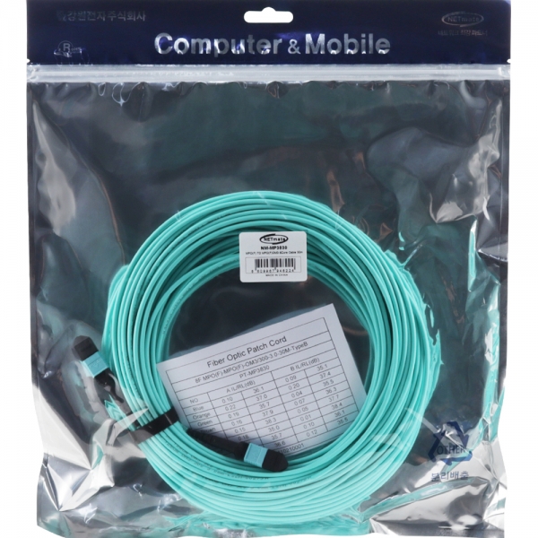 강원전자 넷메이트 OM3 8C MPO 광점퍼코드 30m NM-MP3830