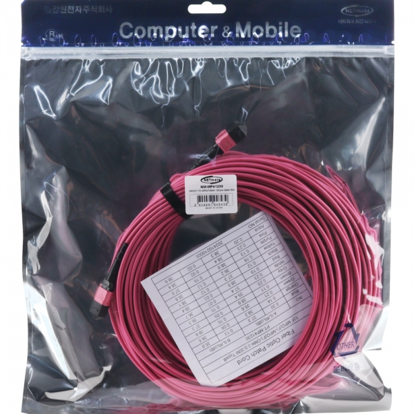 강원전자 넷메이트 OM4 12C MPO 광점퍼코드 30m NM-MP41230