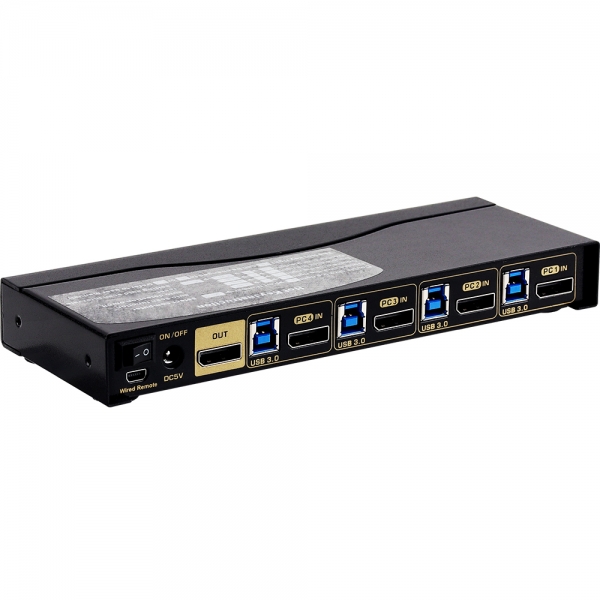 강원전자 넷메이트 8K 지원 Displayport KVM 4:1 스위치(USB) NM-DK8304S