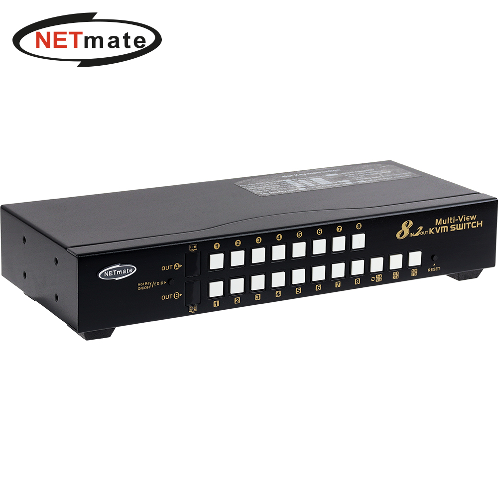 강원전자 넷메이트 Multi-View 듀얼 4K HDMI KVM 8:1 스위치(USB) NM-HKM4308D