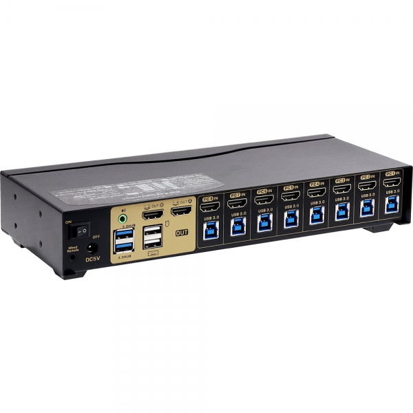 강원전자 넷메이트 Multi-View 듀얼 4K HDMI KVM 8:1 스위치(USB) NM-HKM4308D